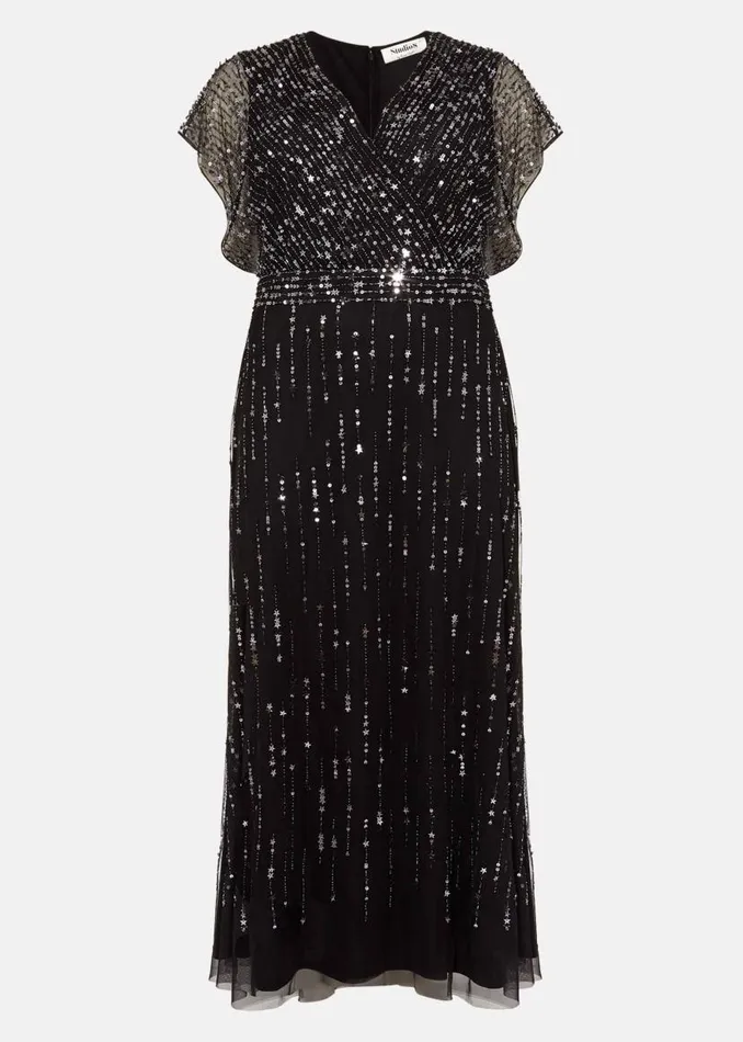Phase Eight Dresses Shante Sequin Maxi Dress Black 8211 Women