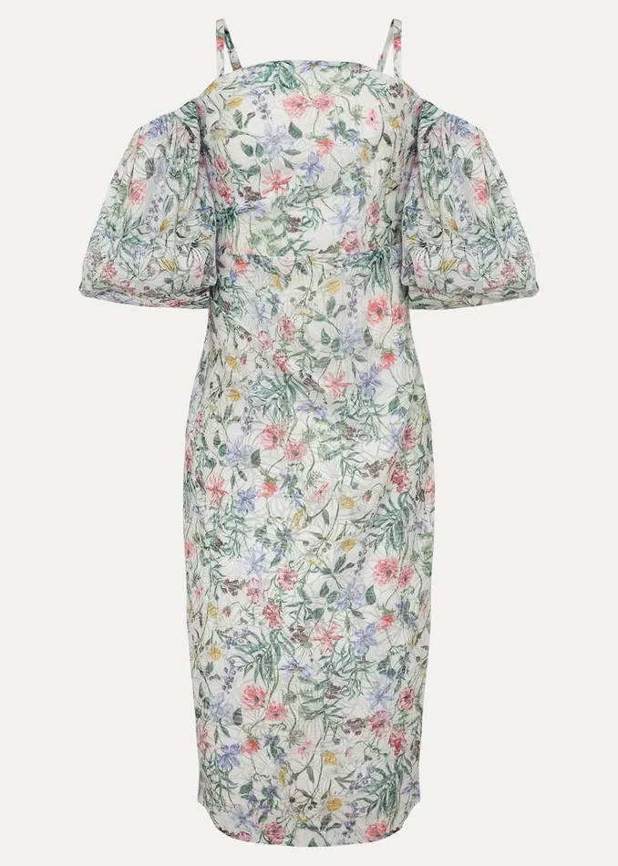 Phase Eight Dresses Stevie Floral Bodycon Midi Dress Ivorymulti 8211 Women