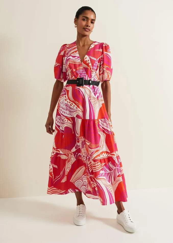 Phase Eight Dresses Tilda Red Midi Dress Red 8211 Women