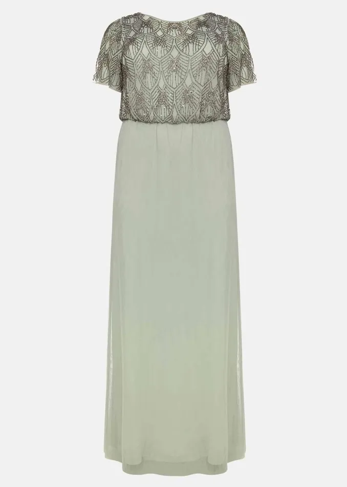Phase Eight Dresses Tomasi Beaded Tulle Maxi Dress Mint 8211 Women
