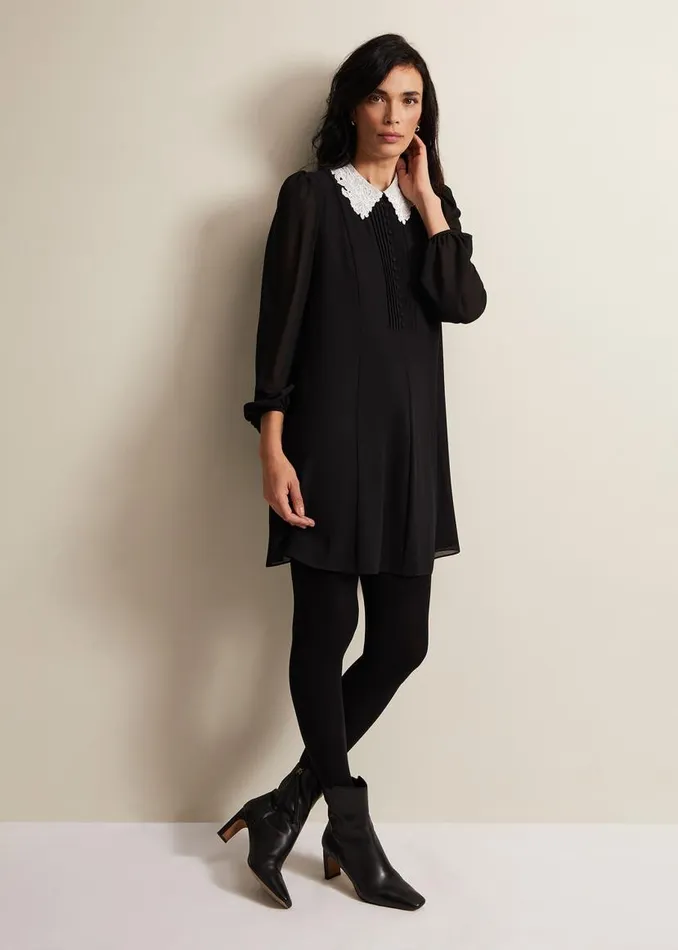 Phase Eight Dresses Trudie Swing Mini Dress Blackivory 8211 Women