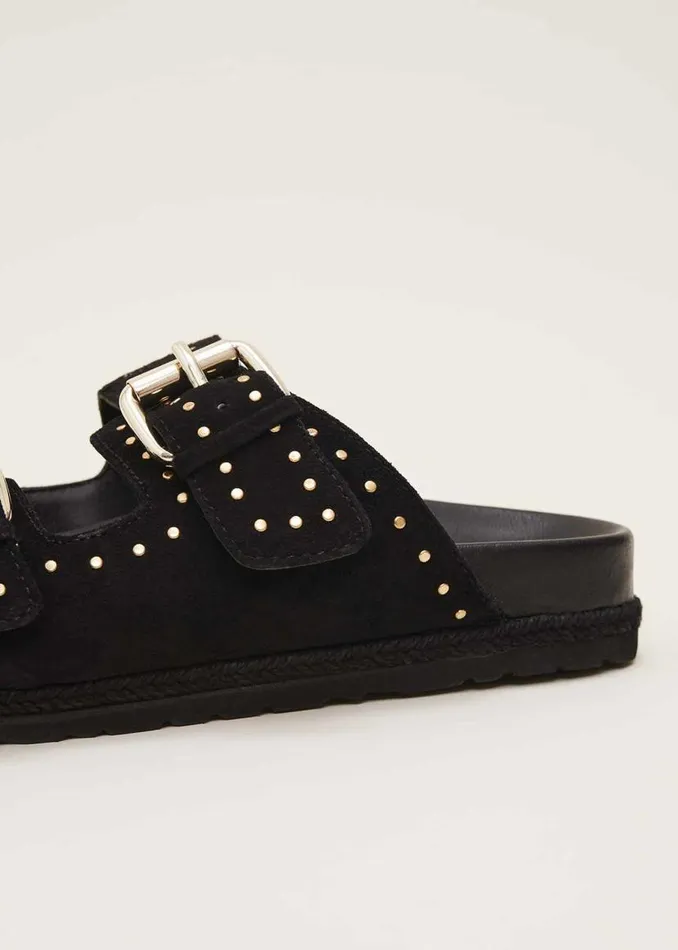 Phase Eight Heels Double Buckle Sandal Black 8211 Women
