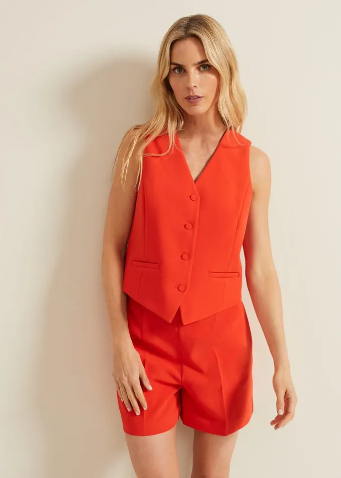 Phase Eight Jackets Aubrina Red Waistcoat Red 8211 Women
