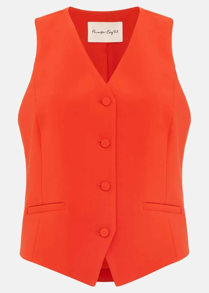 Phase Eight Jackets Aubrina Red Waistcoat Red 8211 Women