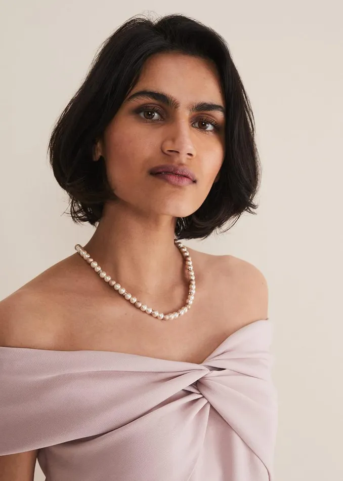 Phase Eight Jewellery Pearl Beaded Necklace Rose Gold 8211 Women