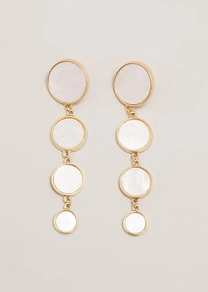 Phase Eight Jewellery Statement Circle Pearl Drop Earrings Cream 8211 Women
