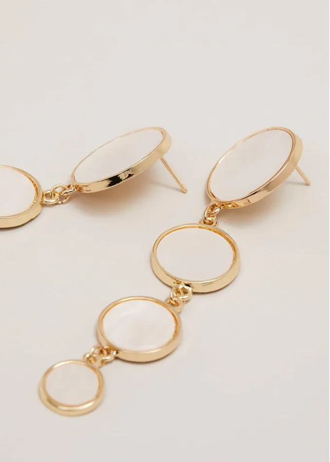 Phase Eight Jewellery Statement Circle Pearl Drop Earrings Cream 8211 Women