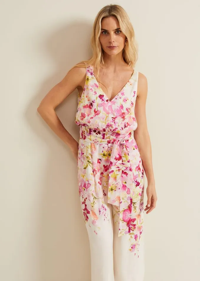 Phase Eight Jumpsuits Ethel Floral Wide Leg Jumpsuit Multicoloured 8211 Women Phase Eight Jumpsuits Ethel Floral Wide Leg Jumpsuit Multicoloured 8211 Women