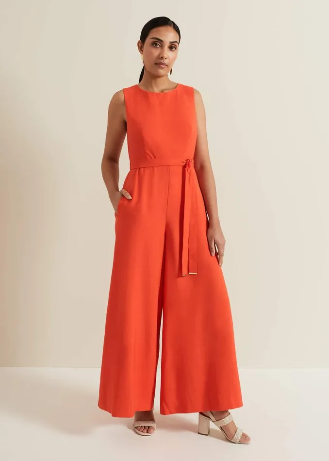 Phase Eight Jumpsuits Petite Marta Red Culotte Jumpsuit Red 8211 Women