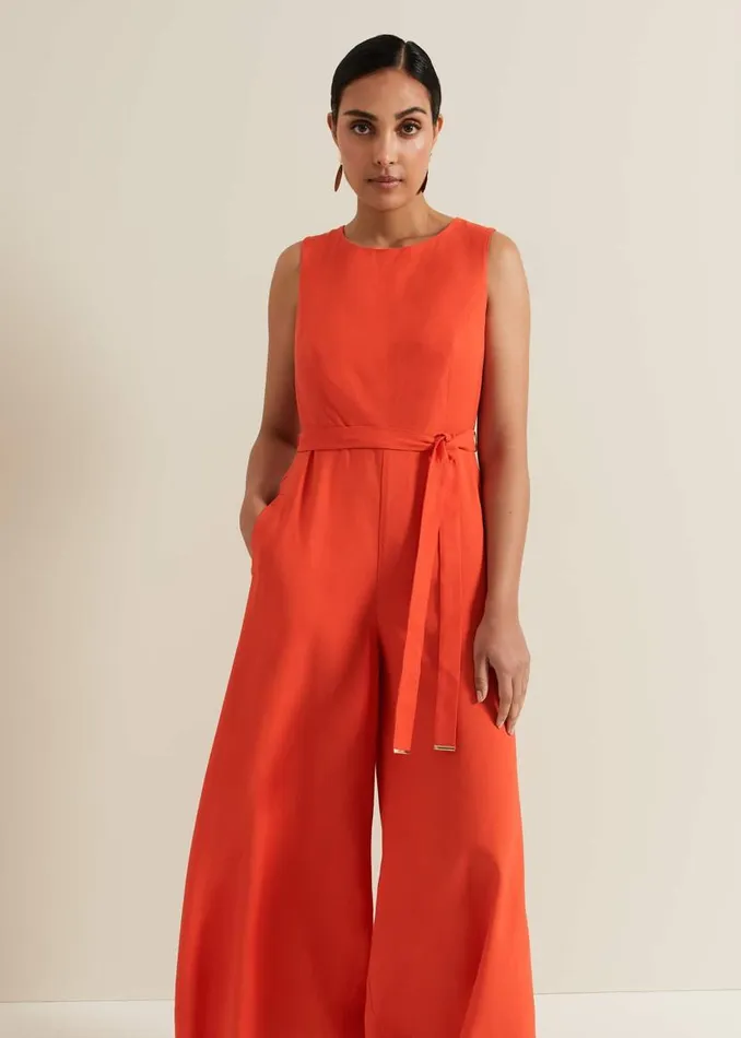 Phase Eight Jumpsuits Petite Marta Red Culotte Jumpsuit Red 8211 Women