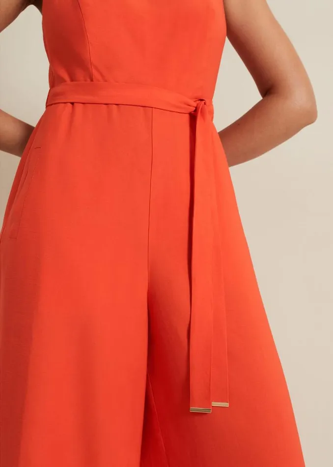 Phase Eight Jumpsuits Petite Marta Red Culotte Jumpsuit Red 8211 Women