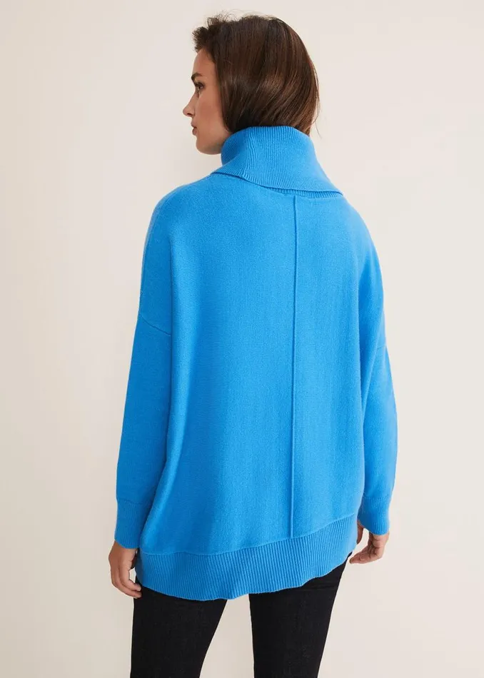 Phase Eight Knitwear Annika Asymmetric Hem Chunky Jumper Pop Blue 8211 Women Phase Eight Knitwear Annika Asymmetric Hem Chunky Jumper Pop Blue 8211 Women
