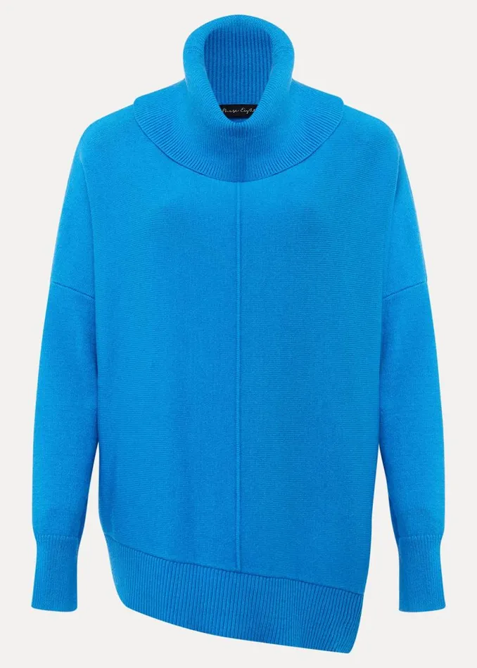 Phase Eight Knitwear Annika Asymmetric Hem Chunky Jumper Pop Blue 8211 Women Phase Eight Knitwear Annika Asymmetric Hem Chunky Jumper Pop Blue 8211 Women