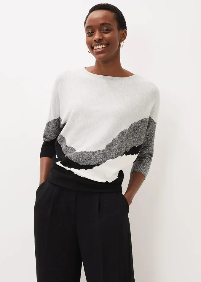 Phase Eight Knitwear Gee Melange Knit Jumper Grey Marl 8211 Women