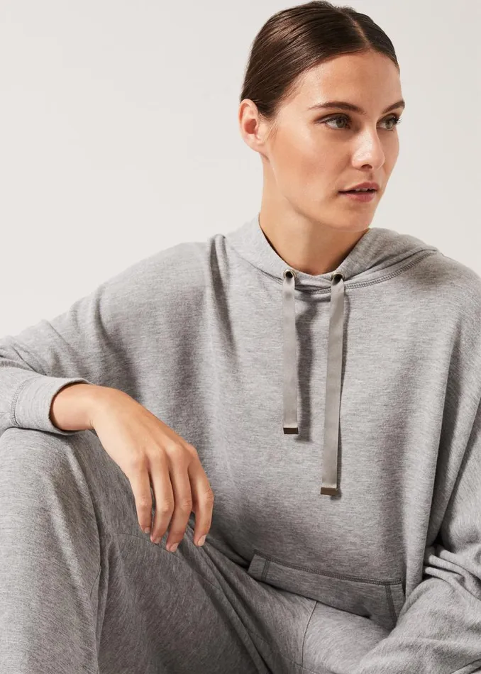 Phase Eight Knitwear Hooded Sweat Top Grey Marl 8211 Women