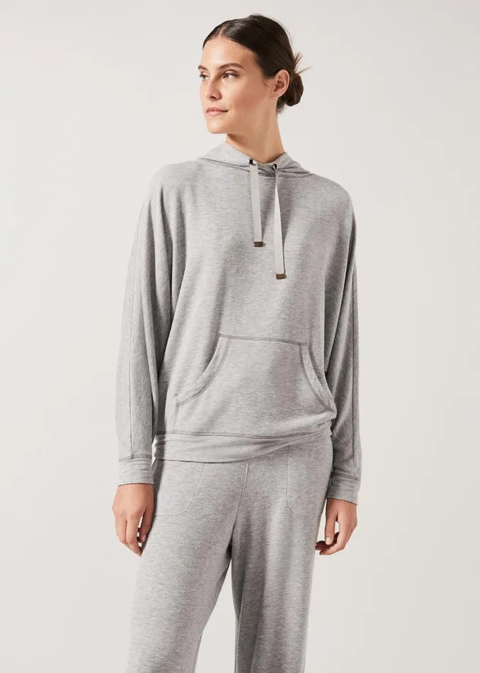 Phase Eight Knitwear Hooded Sweat Top Grey Marl 8211 Women