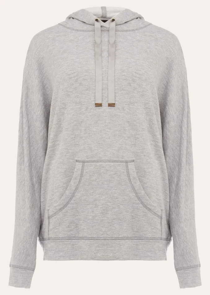 Phase Eight Knitwear Hooded Sweat Top Grey Marl 8211 Women