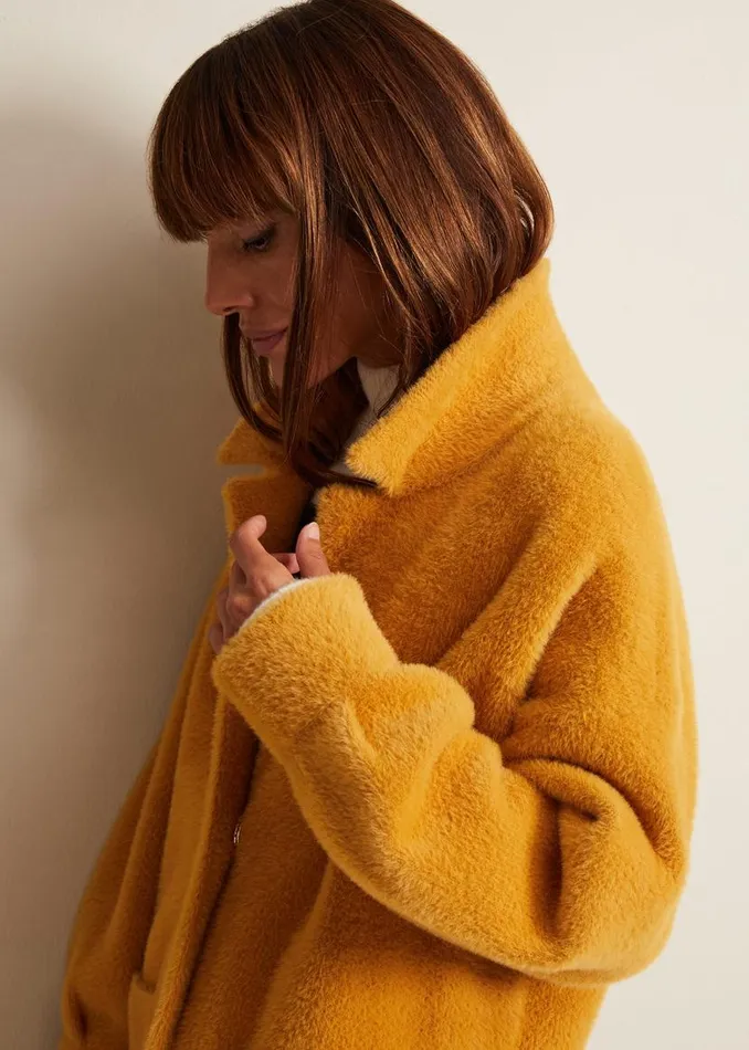 Phase Eight Knitwear Maddie Balloon Sleeve Fluffy Knit Coat Amber 8211 Women Phase Eight Knitwear Maddie Balloon Sleeve Fluffy Knit Coat Amber 8211 Women