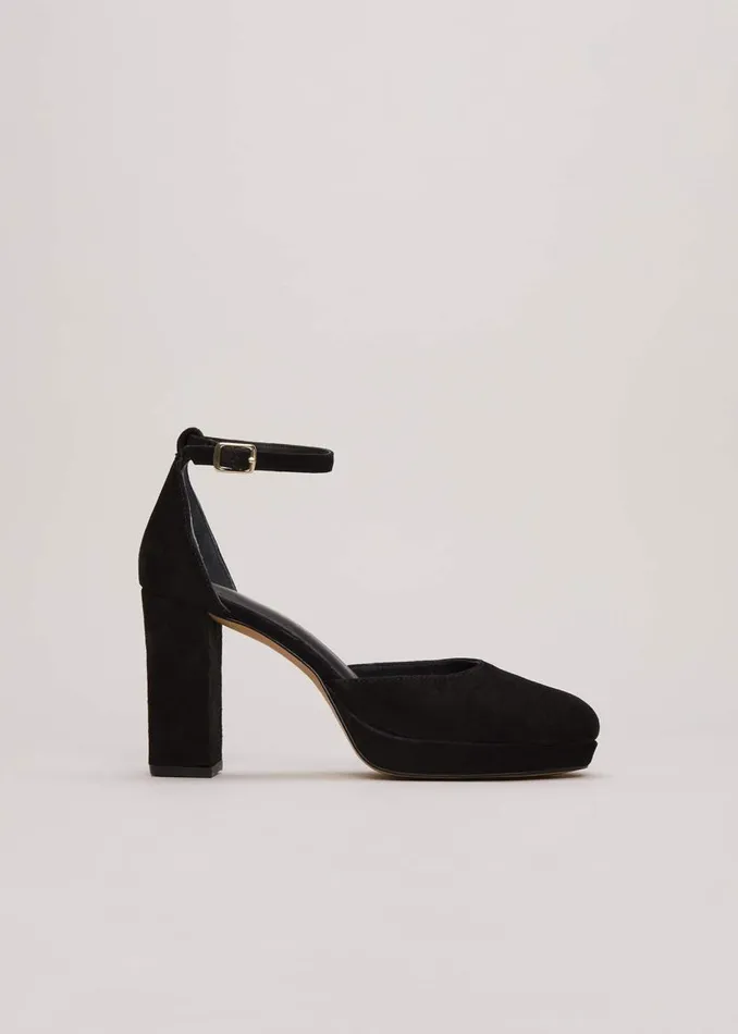 Phase Eight Occasion Shoes Black Suede Platform Heels Black 8211 Women