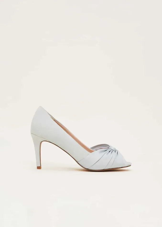 Phase Eight Occasion Shoes Satin Twist Peeptoe Shoe Eau De Nil 8211 Women