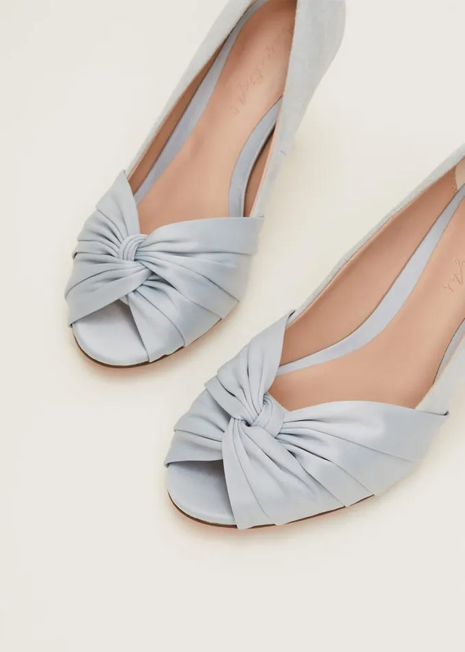 Phase Eight Occasion Shoes Satin Twist Peeptoe Shoe Eau De Nil 8211 Women