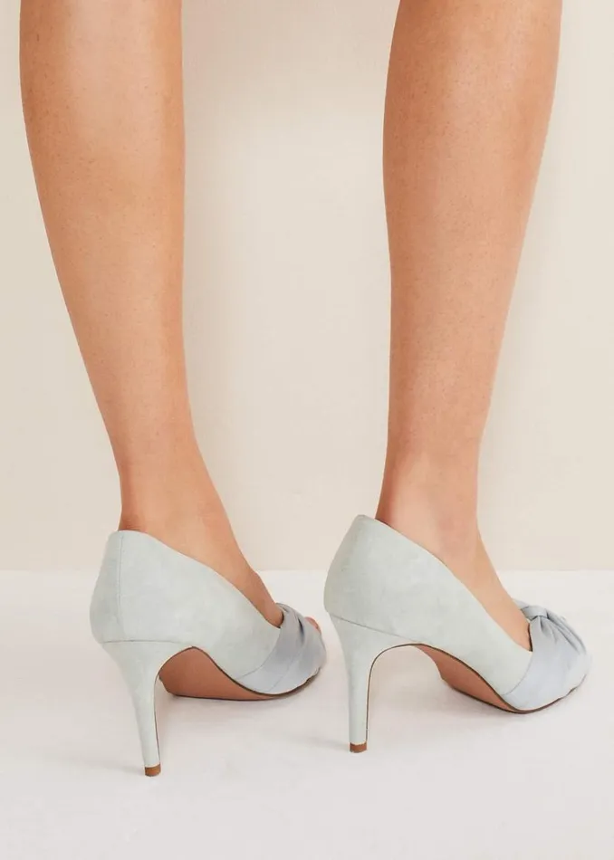 Phase Eight Occasion Shoes Satin Twist Peeptoe Shoe Eau De Nil 8211 Women