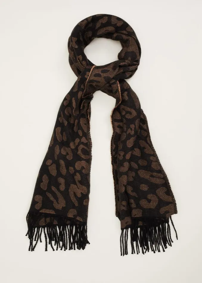 Phase Eight Scarves Leopard Scarf Black Multi 8211 Women