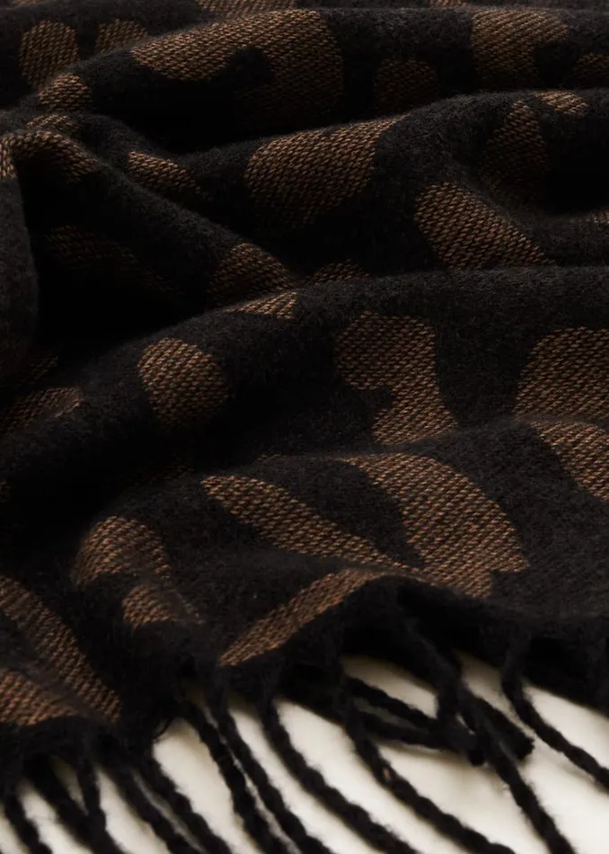 Phase Eight Scarves Leopard Scarf Black Multi 8211 Women
