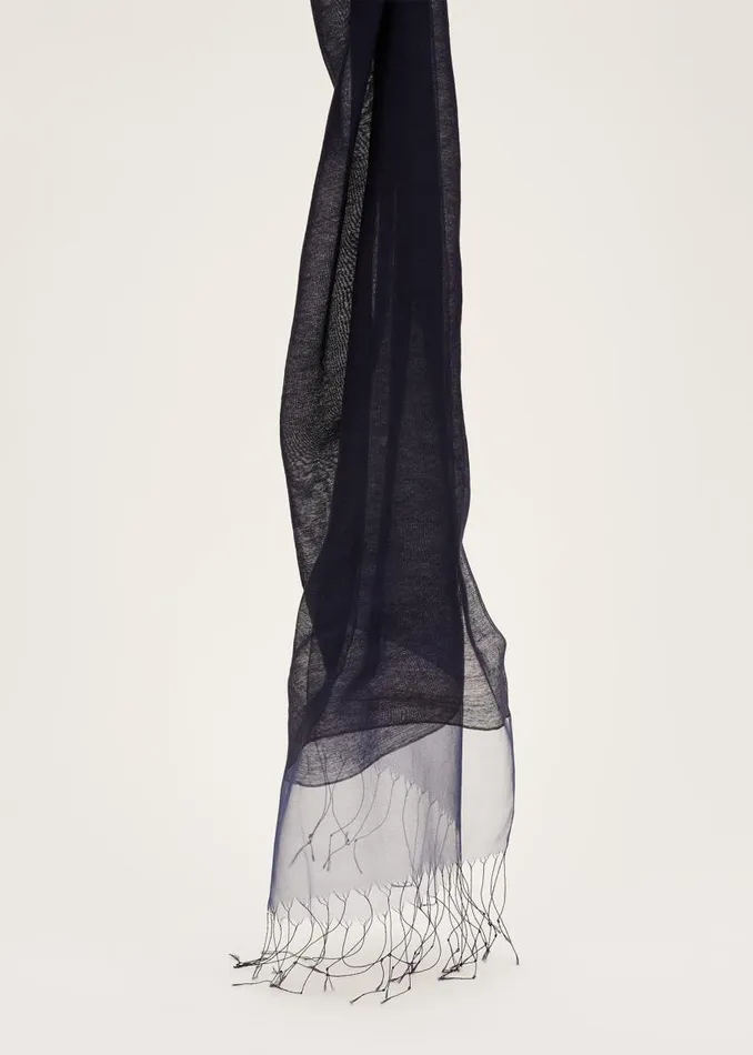 Phase Eight Scarves Silk Blend Scarf Navy 8211 Women