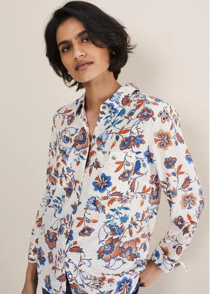 Phase Eight Shirts and Blouses Adriel Floral Shirt Creammulti 8211 Women