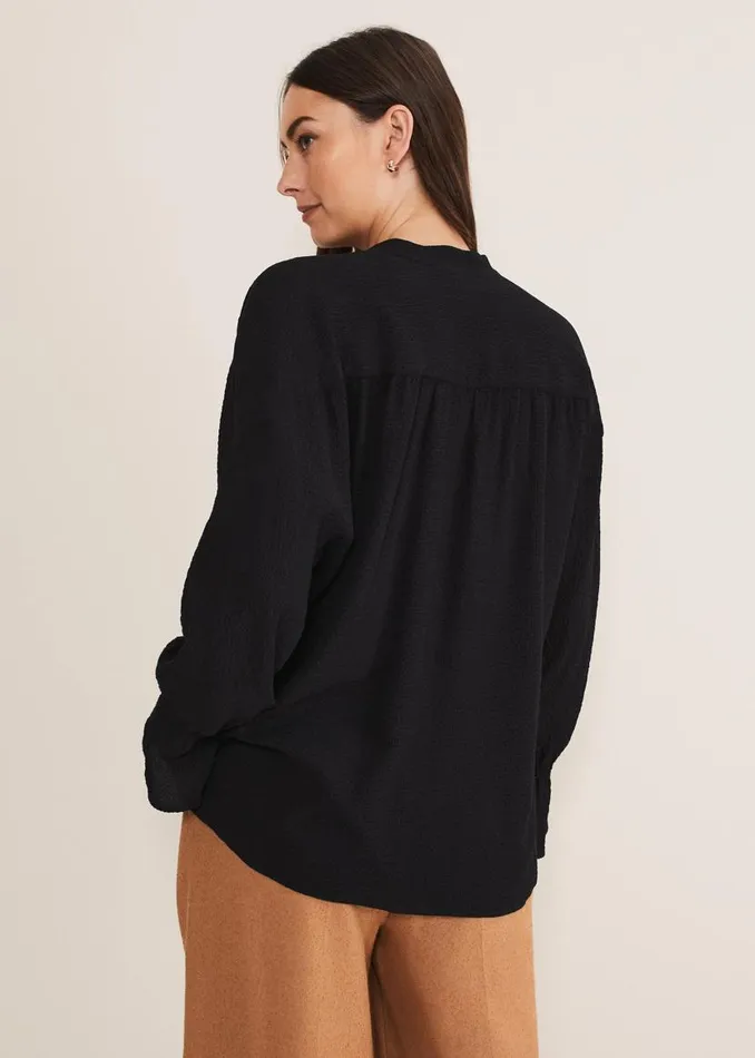Phase Eight Shirts and Blouses Kym VNeck Textured Blouse Black 8211 Women