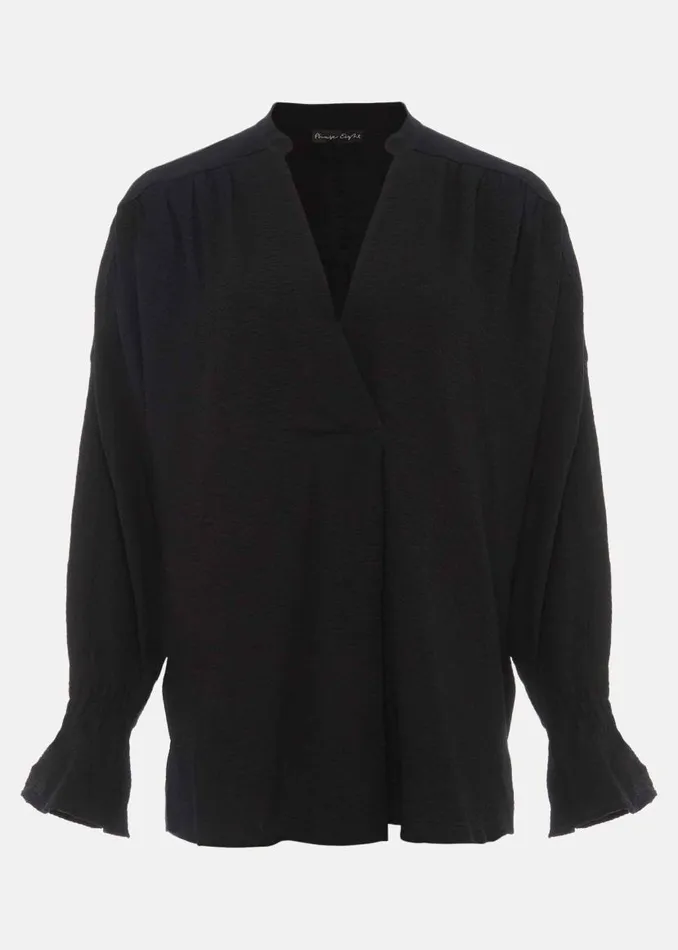 Phase Eight Shirts and Blouses Kym VNeck Textured Blouse Black 8211 Women