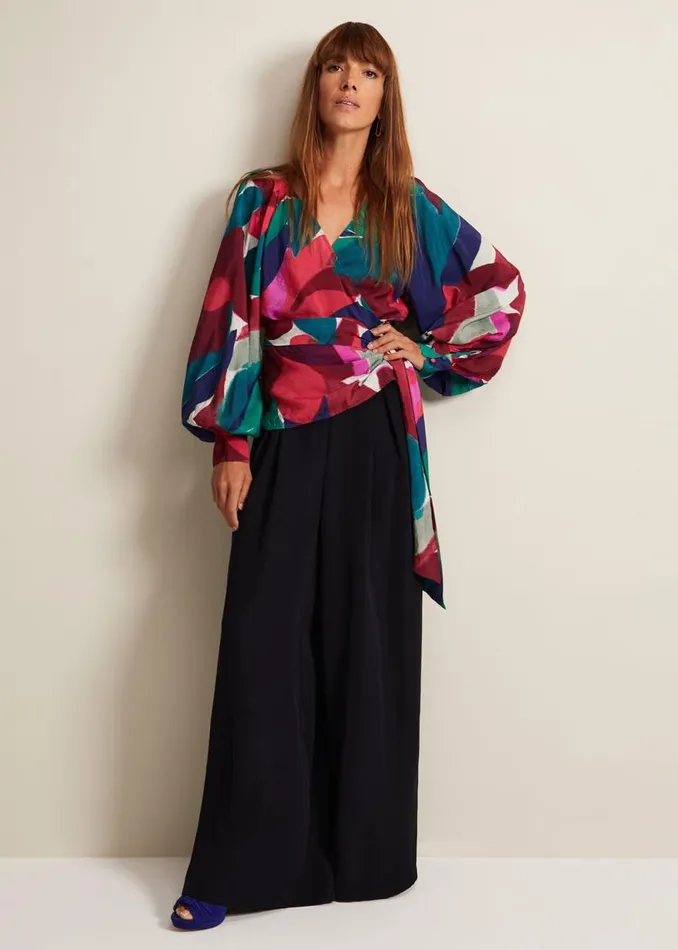 Phase Eight Shirts and Blouses Shalni Abstract Floral Wrap Top Multicoloured 8211 Women Phase Eight Shirts and Blouses Shalni Abstract Floral Wrap Top Multicoloured 8211 Women