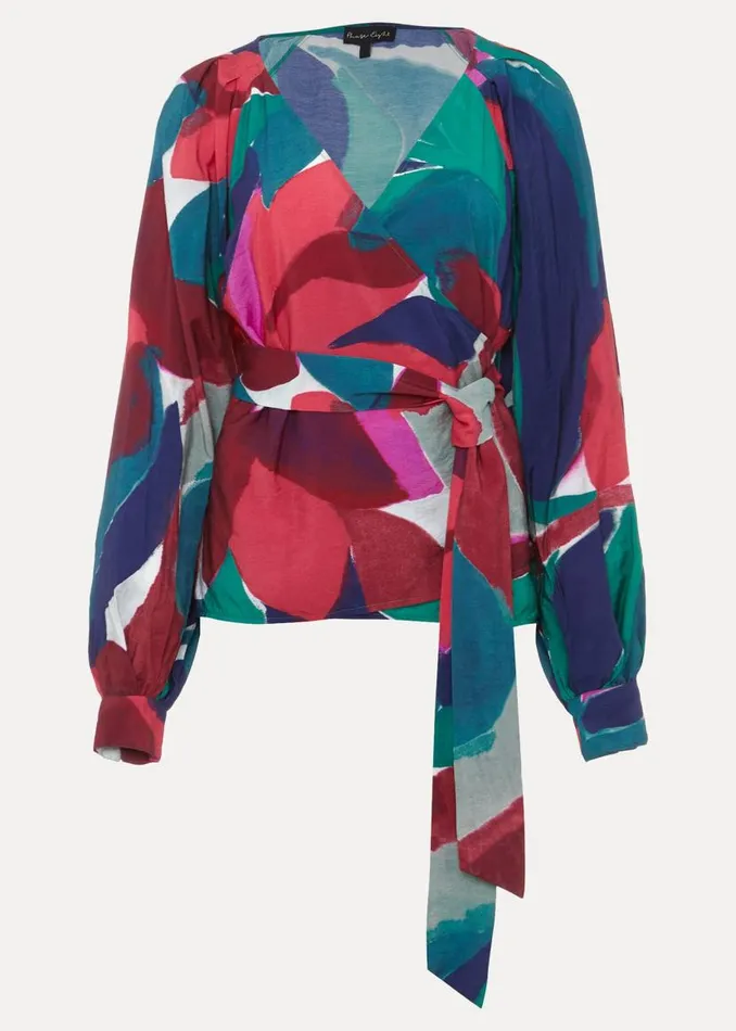 Phase Eight Shirts and Blouses Shalni Abstract Floral Wrap Top Multicoloured 8211 Women Phase Eight Shirts and Blouses Shalni Abstract Floral Wrap Top Multicoloured 8211 Women