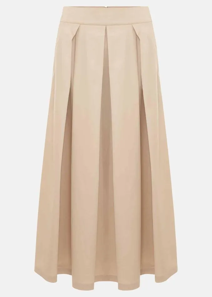 Phase Eight Skirts Trinity Pleated Skirt Stone 8211 Women