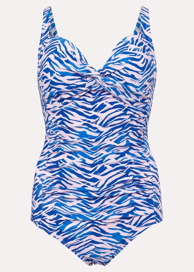 Phase Eight Swimwear Alina Zebra Print Twist Front Swimsuit Bluepink 8211 Women Phase Eight Swimwear Alina Zebra Print Twist Front Swimsuit Bluepink 8211 Women