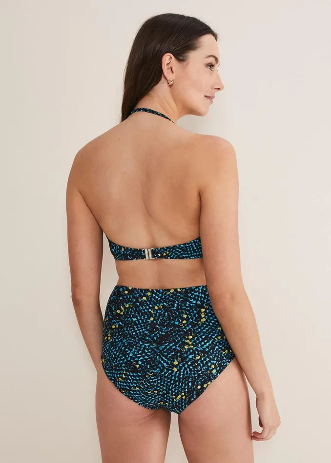 Phase Eight Swimwear Animal Bikini Bottom Blue Multi 8211 Women