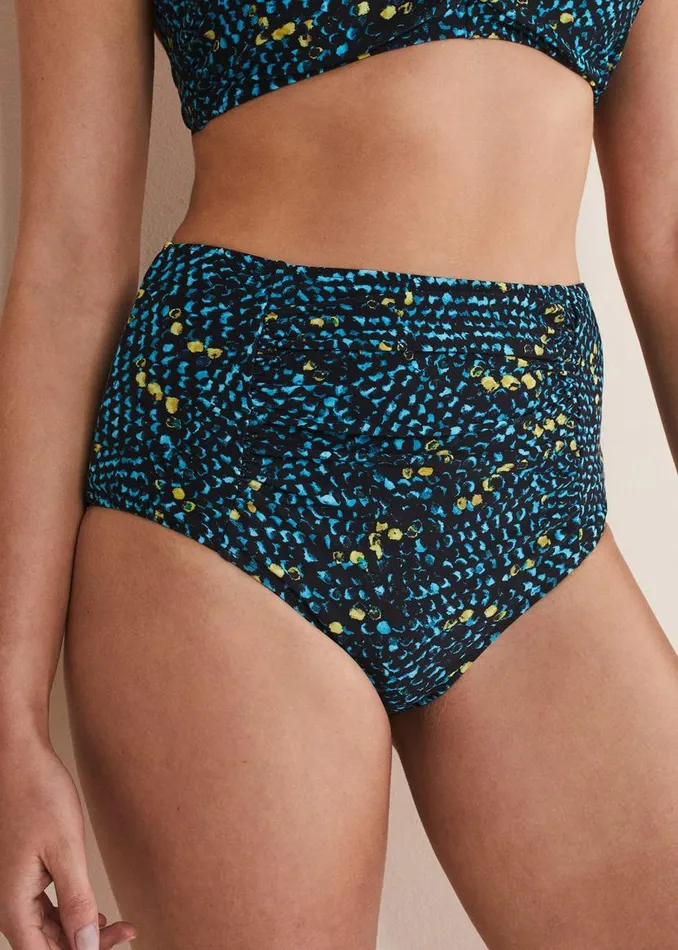 Phase Eight Swimwear Animal Bikini Bottom Blue Multi 8211 Women