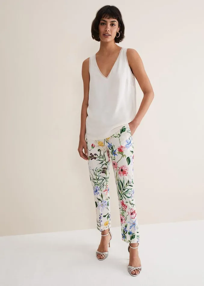 Phase Eight Tops and TShirts Bellamy Satin Sleeveless Top Oyster 8211 Women