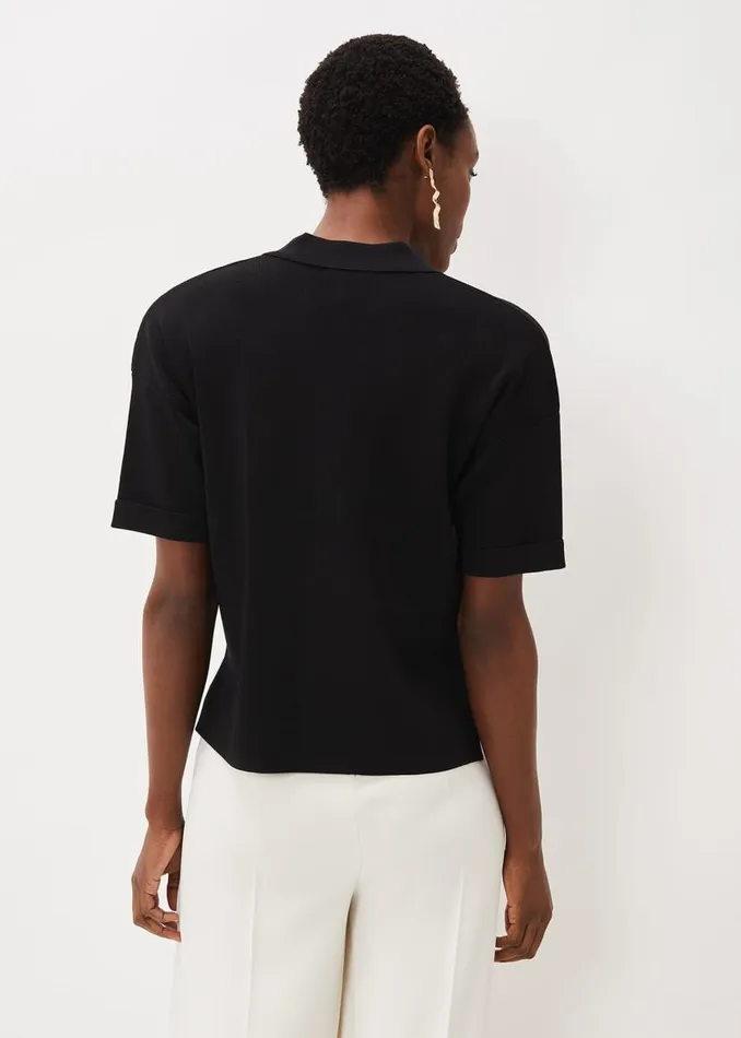 Phase Eight Tops and TShirts Mae Button Down Knit Black 8211 Women