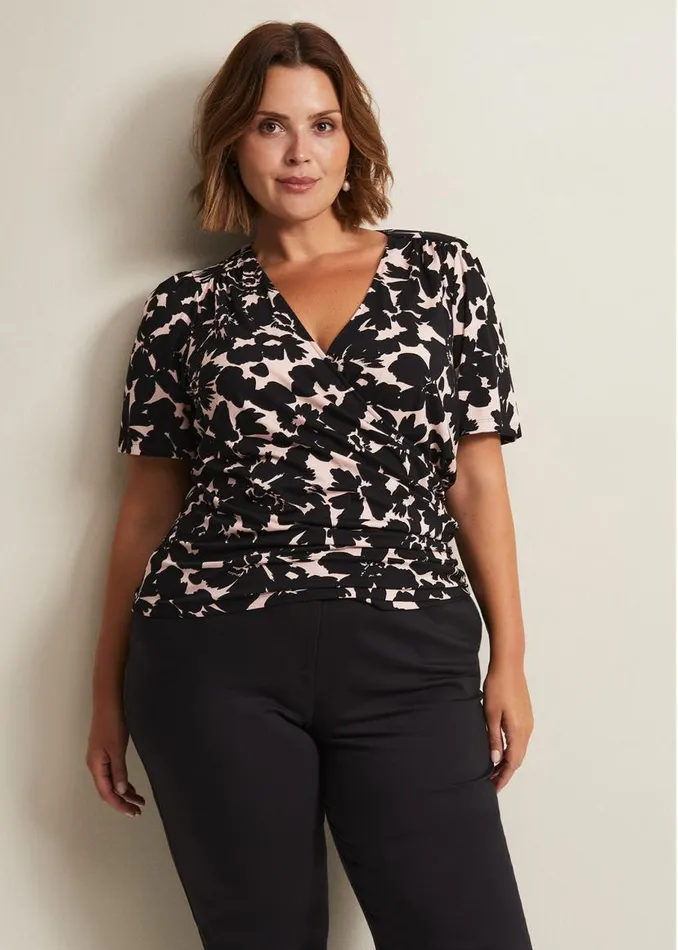 Phase Eight Tops and TShirts Raelora Floral Wrap Top Multicoloured 8211 Women Phase Eight Tops and TShirts Raelora Floral Wrap Top Multicoloured 8211 Women