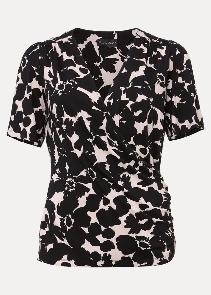 Phase Eight Tops and TShirts Raelora Floral Wrap Top Multicoloured 8211 Women Phase Eight Tops and TShirts Raelora Floral Wrap Top Multicoloured 8211 Women