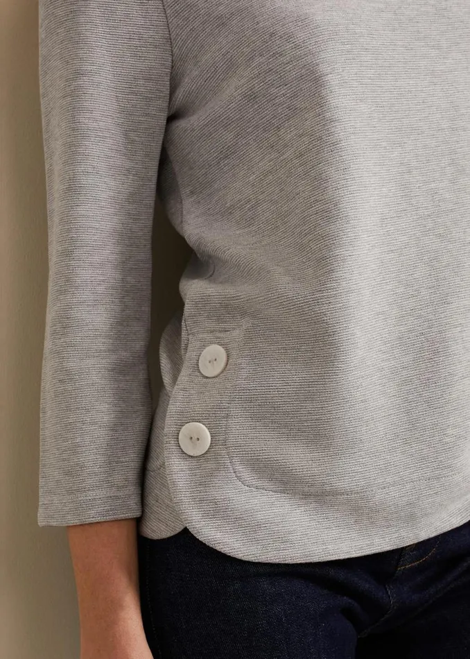 Phase Eight Tops and TShirts Remy Textured Cowl Neck Top Grey 8211 Women