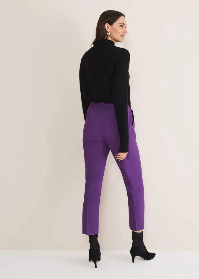 Phase Eight Trousers Julianna Cropped Straight Leg Trousers Purple 8211 Women Phase Eight Trousers Julianna Cropped Straight Leg Trousers Purple 8211 Women