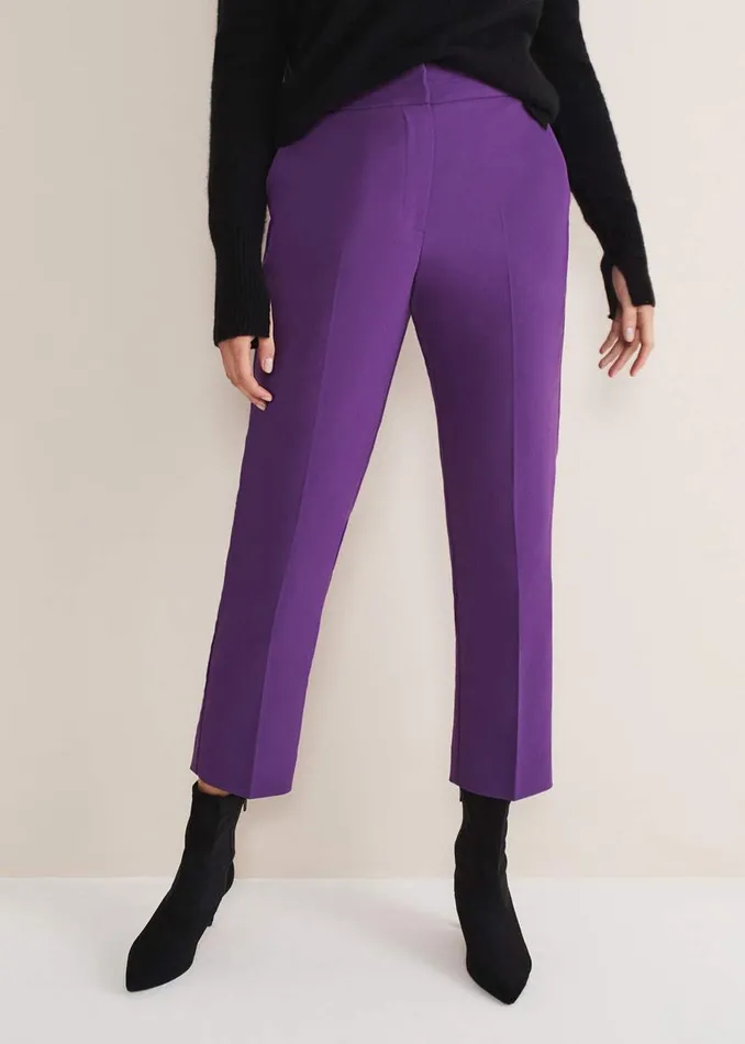 Phase Eight Trousers Julianna Cropped Straight Leg Trousers Purple 8211 Women Phase Eight Trousers Julianna Cropped Straight Leg Trousers Purple 8211 Women