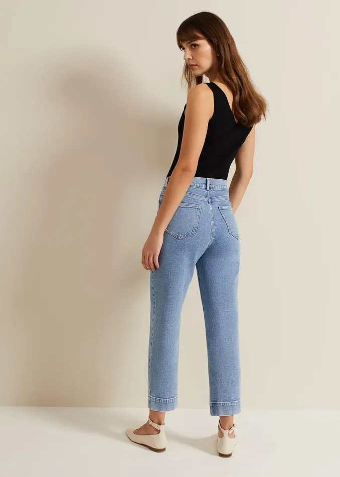 Phase Eight Trousers Lexi Mid Wash Crop Straight Jean Mid Wash 8211 Women
