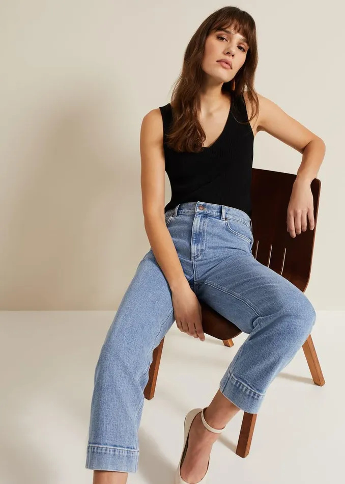 Phase Eight Trousers Lexi Mid Wash Crop Straight Jean Mid Wash 8211 Women