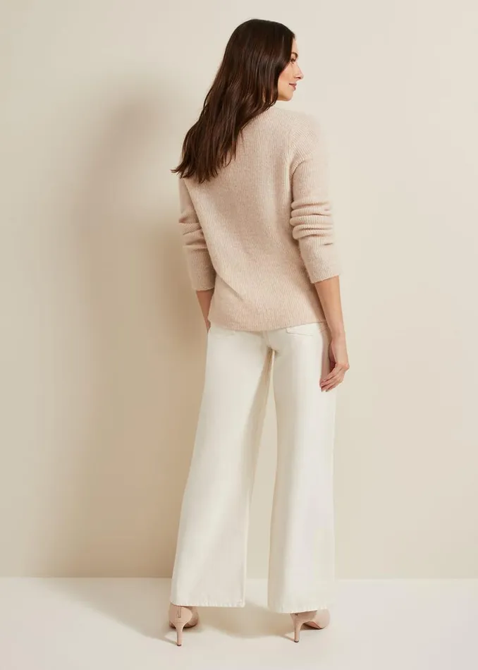Phase Eight Trousers Lorelei Ecru Wide Leg Jean Natural 8211 Women