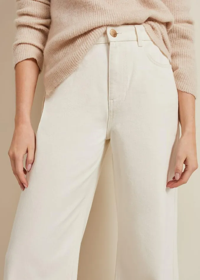 Phase Eight Trousers Lorelei Ecru Wide Leg Jean Natural 8211 Women