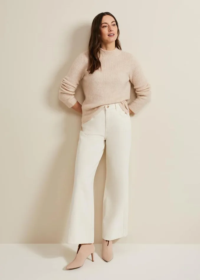 Phase Eight Trousers Lorelei Ecru Wide Leg Jean Natural 8211 Women